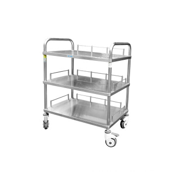 High Performance Medical Furniture Stainless Steel Instrument Hospital Trolley